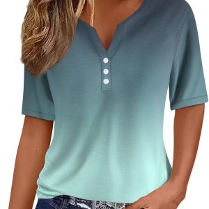 Women's Summer Chiffon Tops Trendy V Neck Curtain Ruffle Short Sleeve Shirts Dressy Casual Outfit Blouse