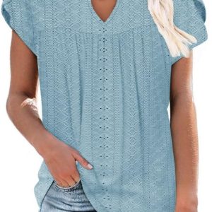 T Shirts Short Sleeve V Neck Tees Womens Fashion Tops Trendy Lightweight Soft 2026 Casual Summer Spring Outfits