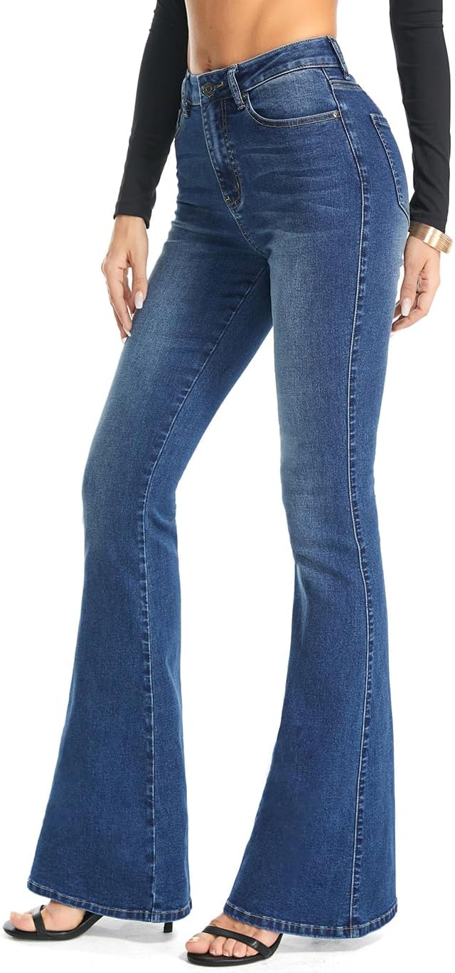 Women's Curvy Strtchy Bootcut Flare Denin Jeans - Image 2