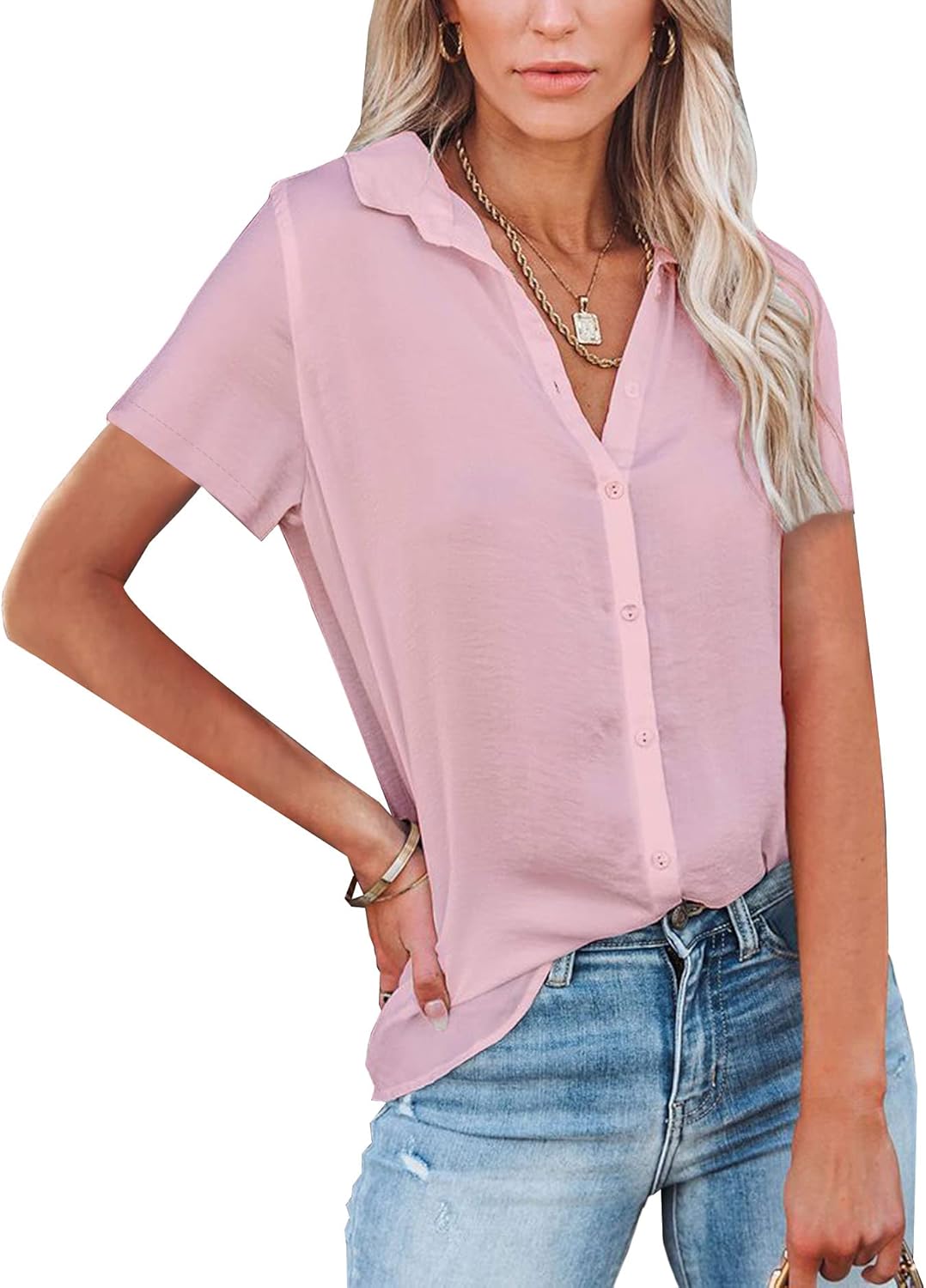 Womens Red Tie Front V Neck Short Sleeve Mini Dress